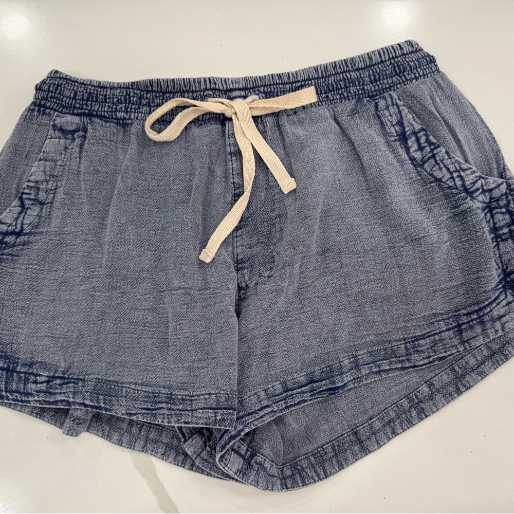 Rip Curl Blue Athletic Shorts Lightweight Elastic Waist
